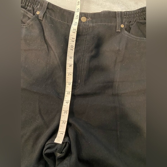 L.L. Bean Size 18 Original Fit Relaxed Comfort Waist Black Straight Leg Jeans - Picture 9 of 11